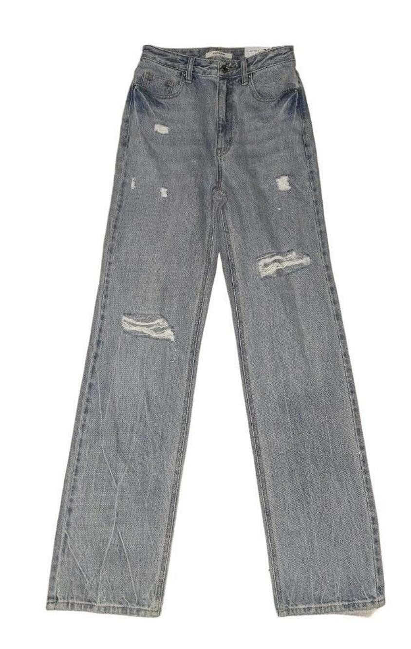 PacSun 90's Boyfriend Size 26 Distressed Light Wash Jeans NWT